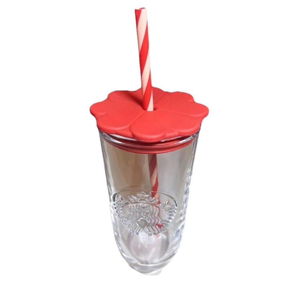 💖 NEW Starbucks 2026 Limited Edition Heart Shaped Glass Cold Cup 16oz Valentine